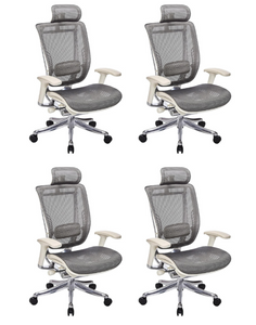 GM Seating Enklave XL Gray Mesh Executive Hi Swivel Chair