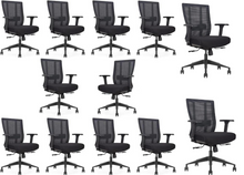 Load image into Gallery viewer, GM Seating Bitchair Ergonomic Mesh Office Chair - Adjustable Lumbar Support Computer Desk Chair with Height Adjustable Arms - Seat Depth Adjustable Executive Office Chair -  (Black)