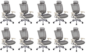 GM Seating Enklave XL Gray Mesh Executive Hi Swivel Chair