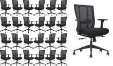 Load image into Gallery viewer, GM Seating Bitchair Ergonomic Mesh Office Chair - Adjustable Lumbar Support Computer Desk Chair with Height Adjustable Arms - Seat Depth Adjustable Executive Office Chair -  (Black)