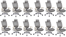 Load image into Gallery viewer, GM Seating Enklave XL Gray Mesh Executive Hi Swivel Chair