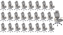 Load image into Gallery viewer, GM Seating Enklave XL Gray Mesh Executive Hi Swivel Chair