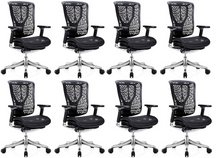 Load image into Gallery viewer, GM Seating Ergobilt High-Back Ergonomic Office Chair - Large Mesh Chair with Lumbar Support &amp; Adjustable Armrest - Swivel Computer Desk Chair with Height adjustable backrest - Aluminum base – Black