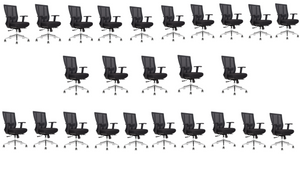 GM Seating Bitchair Ergonomic Mesh Office Chair - Adjustable Lumbar Support Computer Desk Chair with Height Adjustable Arms - Seat Depth Adjustable Executive Office Chair -  (Black)