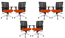 Load image into Gallery viewer, GM Seating Bitchair Ergonomic Mesh Office Chair - Adjustable Lumbar Support Computer Desk Chair with Height Adjustable Arms - Seat Depth Adjustable Executive Office Chair -  Black (Tangerine)