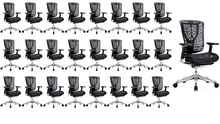 Load image into Gallery viewer, GM Seating Ergobilt High-Back Ergonomic Office Chair - Large Mesh Chair with Lumbar Support &amp; Adjustable Armrest - Swivel Computer Desk Chair with Height adjustable backrest - Aluminum base – Black