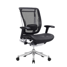 Load image into Gallery viewer, GM Seating Enklave Ergonomic Office Chair - Mesh Hi Back Executive Desk Chair - Adjustable Lumber support &amp; Backrest - Chrome Base with Headrest &amp; Seat Slide - Modern Comfortable Desk Chair for Home and Office - Black