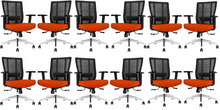 Load image into Gallery viewer, GM Seating Bitchair Ergonomic Mesh Office Chair - Adjustable Lumbar Support Computer Desk Chair with Height Adjustable Arms - Seat Depth Adjustable Executive Office Chair -  Black (Tangerine)