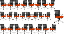 Load image into Gallery viewer, GM Seating Bitchair Ergonomic Mesh Office Chair - Adjustable Lumbar Support Computer Desk Chair with Height Adjustable Arms - Seat Depth Adjustable Executive Office Chair -  Black (Tangerine)