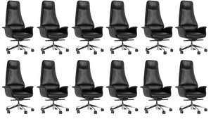 GM Seating Rexx Executive Chair - Ergonomic Design, Lumbar Support, Headrest, & Padded Armrests - Durable Office Chair with Plush Cushioned Seat for Ultimate Comfort and Style