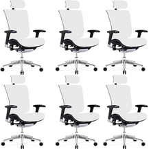 Load image into Gallery viewer, GM Seating Dreem XL White Genuine Leather Executive Office Chair