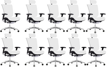 Load image into Gallery viewer, GM Seating Dreem XL White Genuine Leather Executive Office Chair