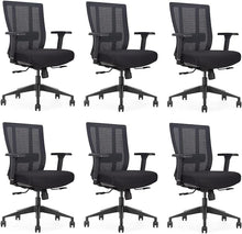 Load image into Gallery viewer, GM Seating Bitchair Ergonomic Mesh Office Chair - Adjustable Lumbar Support Computer Desk Chair with Height Adjustable Arms - Seat Depth Adjustable Executive Office Chair -  (Black)