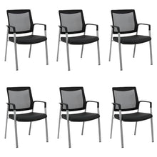 Load image into Gallery viewer, Ergonomic Executive Office Chair &amp; Mesh Stacking Chairs with Armrests Fabric Seats Ideal for Guest Waiting Room Lobby Reception &amp; Meeting Conference Room - Pack of 1