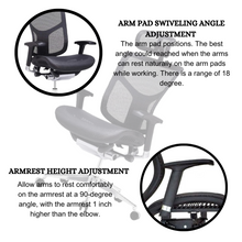 Load image into Gallery viewer, GM Seating Dreem Genuine Leather Ergonomic Office Chair - Lumbar Support, Modern Style Executive chair for Home and Office - Comfortable Desk Chair with Headrest, Seat Slide, Ratchet Back, 4D Adjustable Armrest