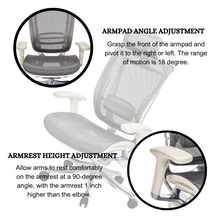 Load image into Gallery viewer, GM Seating Enklave XL Gray Mesh Executive Hi Swivel Chair