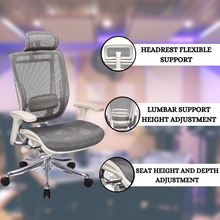 Load image into Gallery viewer, GM Seating Enklave XL Gray Mesh Executive Hi Swivel Chair