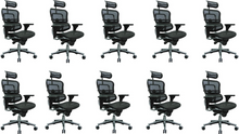 Load image into Gallery viewer, Ergohuman High Back Swivel Chair with Headrest, Black Mesh &amp; Chrome Base