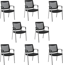 Load image into Gallery viewer, Ergonomic Executive Office Chair &amp; Mesh Stacking Chairs with Armrests Fabric Seats Ideal for Guest Waiting Room Lobby Reception &amp; Meeting Conference Room - Pack of 1