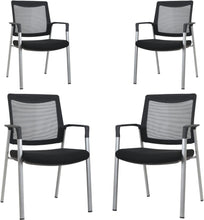 Load image into Gallery viewer, Ergonomic Executive Office Chair &amp; Mesh Stacking Chairs with Armrests Fabric Seats Ideal for Guest Waiting Room Lobby Reception &amp; Meeting Conference Room - Pack of 1