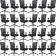 Load image into Gallery viewer, GM Seating Bitchair Ergonomic Mesh Office Chair - Adjustable Lumbar Support Computer Desk Chair with Height Adjustable Arms - Seat Depth Adjustable Executive Office Chair -  (Black)