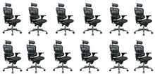 Load image into Gallery viewer, Ergohuman High Back Swivel Chair with Headrest, Black Mesh &amp; Chrome Base