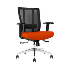 Load image into Gallery viewer, GM Seating Bitchair Ergonomic Mesh Office Chair - Adjustable Lumbar Support Computer Desk Chair with Height Adjustable Arms - Seat Depth Adjustable Executive Office Chair -  Black (Tangerine)