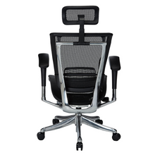 Load image into Gallery viewer, GM Seating Enklave XL Ergonomic Office Chair - Mesh Hi Back Executive Desk Chair - Adjustable Lumber support &amp; headrest - Chrome Base with Headrest &amp; Seat Slide - Modern Comfortable Desk Chair for Home and Office – Black