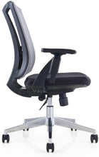 Load image into Gallery viewer, GM Seating Hampton Lota Mid-Back Work Chair (Black) - ERGOLUXSEATING.COM