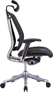 GM Seating Enklave Genuine Leather Executive Hi Swivel Chair (Black) - ERGOLUXSEATING.COM