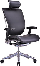 Load image into Gallery viewer, GM Seating Enklave Genuine Leather Executive Hi Swivel Chair (Black) - ERGOLUXSEATING.COM